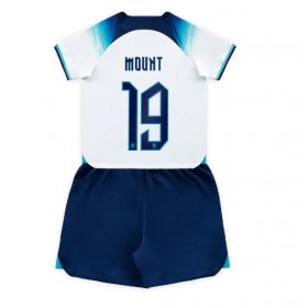 England Mason Mount #19 Hemmakläder Barn VM 2022 Kortärmad (+ Korta byxor)